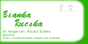 bianka rucska business card